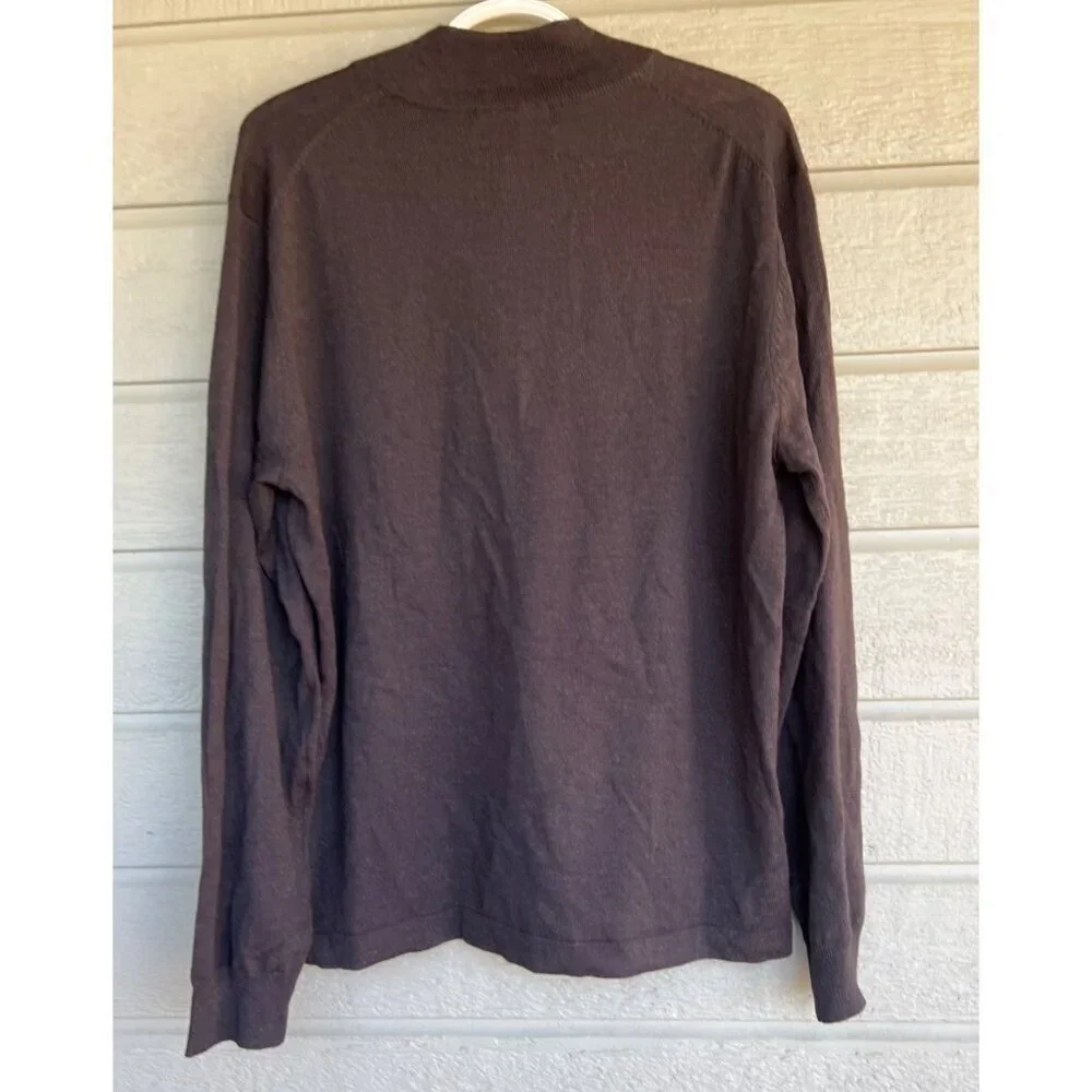Joseph Abboud Mens 100% Merino Wool 1/4 Zip Pullover Black NWT Size XL